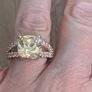 Sterling Silver Sparkling Cubic Zirconia  Cocktail Ring Image 4