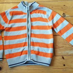 Age 4-5 Orange and Grey Cardigan