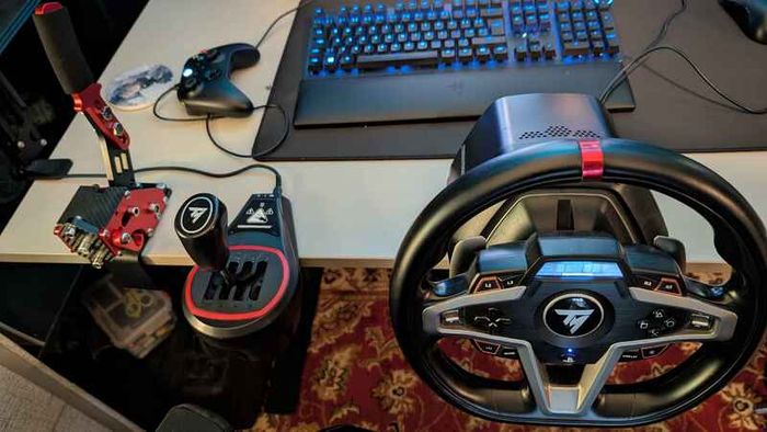 Thrustmaster T248 Set, Handbrake, and H-Shifter