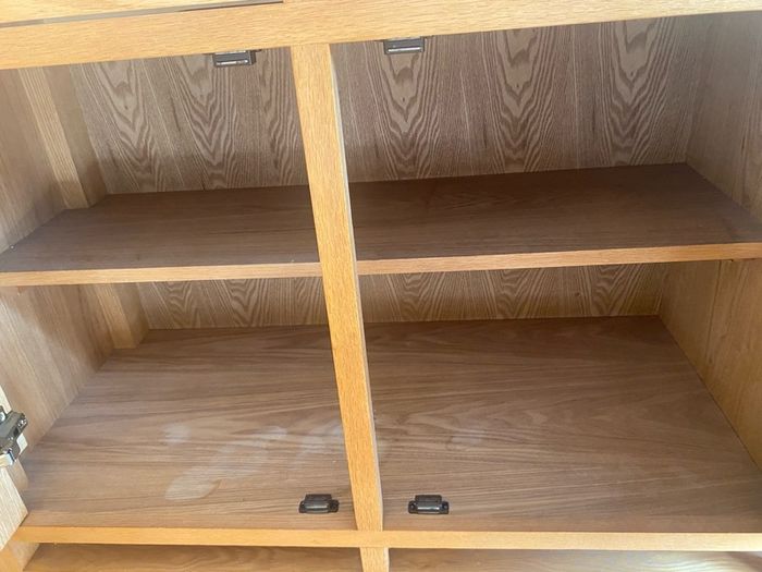Solid oak side table