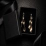Vintage 925 Sterling Silver Twisted Leaf Stud Earrings Image 2