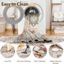 Machine Washable Rugs 90x150 cm Vintage Area Rug Low Pile Anti-Slip Carpet with Print Pattern for Living Room Bedroom Home Office Indoor Beige/Blue/Orange Image 7