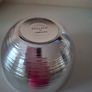 Hand Blown Glass Small Bowl with Silver Plate by Greggio Image 2