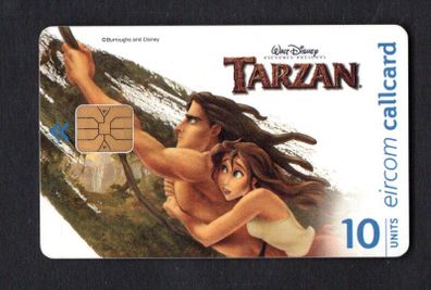 1999 Ireland 10 unit Tarzan and Jane (Axalto/Gemalto (Gemplus) AX01 ship) Call Card Used. Telecom Eireann card number 1259