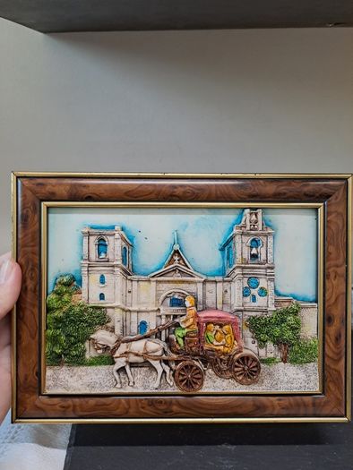 Pair of Handmade Malta 3D Wall Plaques John Borg