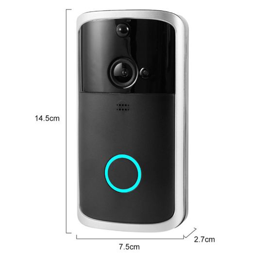 Smart Doorbell Video Camera Alarm Phone Security Wireless SD Card Record