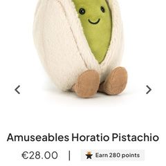 New JELLYCAT Amuseables Horatio Pistachio