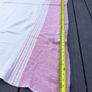 Vintage Pink and Cream Striped Wool Style Blanket Throw Large Image 6