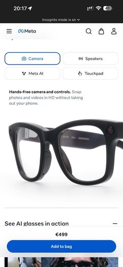 Meta glasses