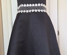Heart & Soul Black & White Strapless Occasion Dress UK 12