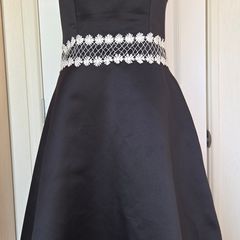 Heart & Soul Black & White Strapless Occasion Dress UK 12