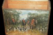 Vintage 'Hunting Scene' Magazine Rack