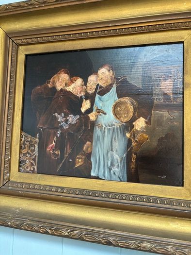 Painting oil on canvas Eduard Von Grutzner 1846-1925 unsigned Gold Gilt Frame