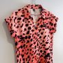 Pre Owned Leopard Print Short Sleeve Button-Down Shirt Image 2