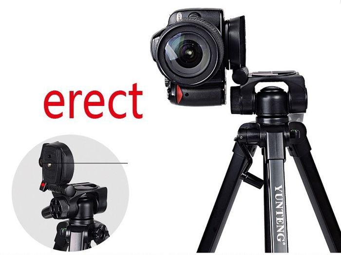 Professional Camera Tripod Kit with Double Support 360 Degree Pan Pan Head Realease Quick Release Plate for Nikon Canon Panasonic Sony Olympus Pentax