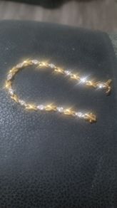925 silver gold plated bracelet