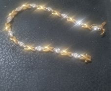 925 silver gold plated bracelet