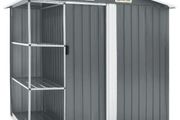 Garden Shed with Rack