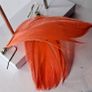 Boho Indie Burnt Orange Feather Earrings Image 6