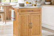 Bamboo Kitchen Trolley with Stainless Steel Top