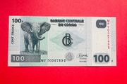 Congo. Democratic  Republic  100. Francs.  2022  Pick  98b. UNCIRCULATED