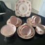 Tuscan  pale pink Mid century stunning 21 piece china tea set Image 4