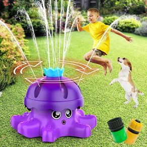 Water Spray Sprinkler for Kids Boys Girls, Garden Spinning Sprinkler Toys, 2 Hose Adapters for Water Fun, 360 Degree Water Spray, Summer Toys (FREE SHIPPING)
