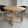 Extendable Round/Oval Oak Dining Table & 4 Chairs Image 5