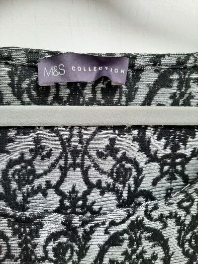 Silver & black evening top UK 30