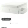 IKEA BRIMNES King Size Bed Frame with Storage and Slatted Base Image 2