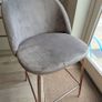 3 Pebble & Leaf Luxe Diamond Velvet Bar Stools Image 10