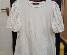 White t-shirt detailing on sleeves