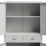 Office Cabinet with 4 Doors Steel 90x40x180cm Grey Image 5