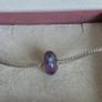 Pandora purple and blue floral murano glass charm, known as the (Flowers for You) design very good condition hallmarked Image 6