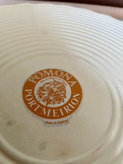 Large Portmeirion Pomona Hoary Morning Apple 10 in 27cm Cottagecore Oven Tart Quiche 1980s