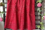 skirt red inverted pleat skirt size 40(12) cotton skirt
