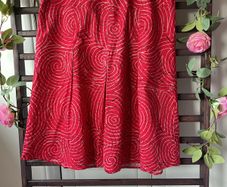 skirt red inverted pleat skirt size 40(12) cotton skirt