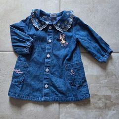 0-3m, Minnie Mouse Soft Denim Dress