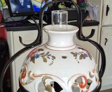 Vintage Porcelain Oil Lamp Effect Ceiling Light