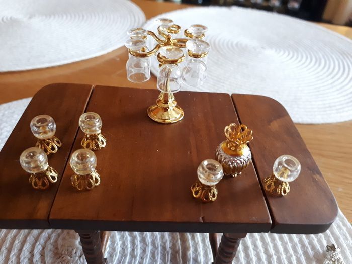 Dolls house tableware - plates, cutlery, glasses and more