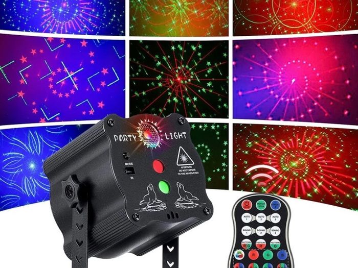 DJ Disco Lights Party Lights, RGB Led Sound Activated Strobe Lights with Remote Control, USB Powered Strobe Stage Lighting Disco Light Projector for Parties Home Christmas Birthday Karaoke KTV Bar (FREE POSTAGE)