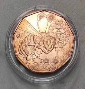 Austria 5 Euro Copper Uncirculated Coin 2023 - Waggle Dance - Easter Coin