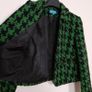 Marks & Spencer Black Green Geometric Textured Wool Blend Short Jacket Petite 10UK/38EU Image 6