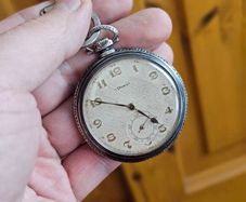 Vintage Silver Swiss Made Doxa Military Pocket Watch 1920s