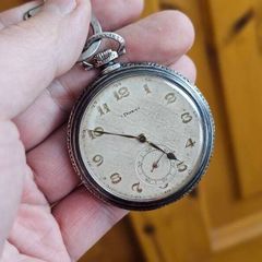 Vintage Silver Swiss Made Doxa Military Pocket Watch 1920s