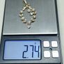 Antique 9ct Gold Pendant Victorian Edwardian Floral Bow Drop Image 5