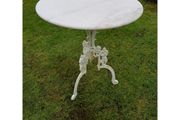 Marble Topped Table Cast Iron Base Style H H292