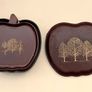 Vintage Japanese Apple-shaped Coaster Set 1970s Image 2