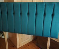 Velvet Double Headboard (135cm wide) Forest Green