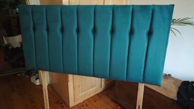 Velvet Double Headboard (135cm wide) Forest Green